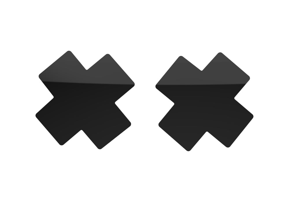 Black X Pasties - Wet Vinyl, Shiny