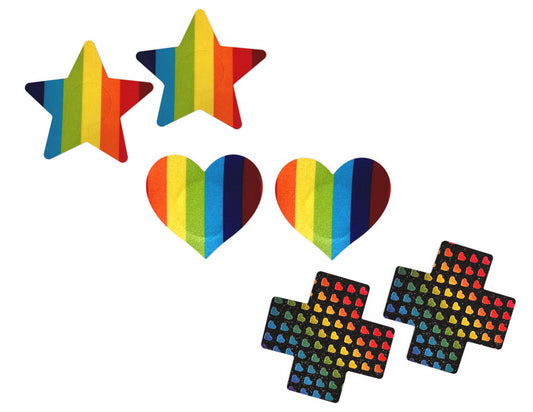 Rainbow Pasties Pack - 3 Pairs